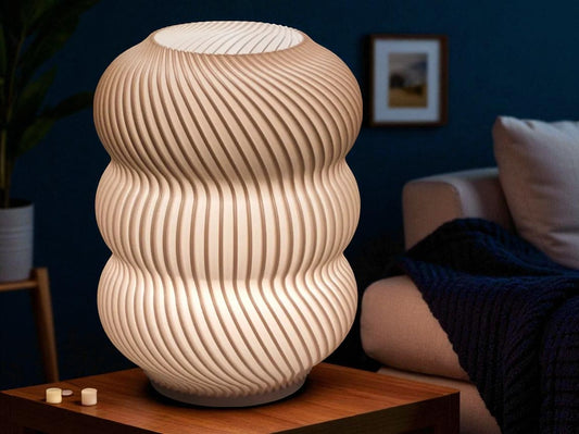 Ripple Bloom – Επιτραπέζιο 3D Printed Φωτιστικό