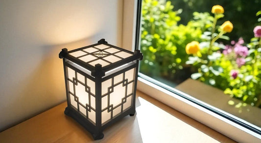 3D Printed Επιτραπέζιο Φωτιστικό – Shoji Minimal με Ιαπωνική Ισορροπία