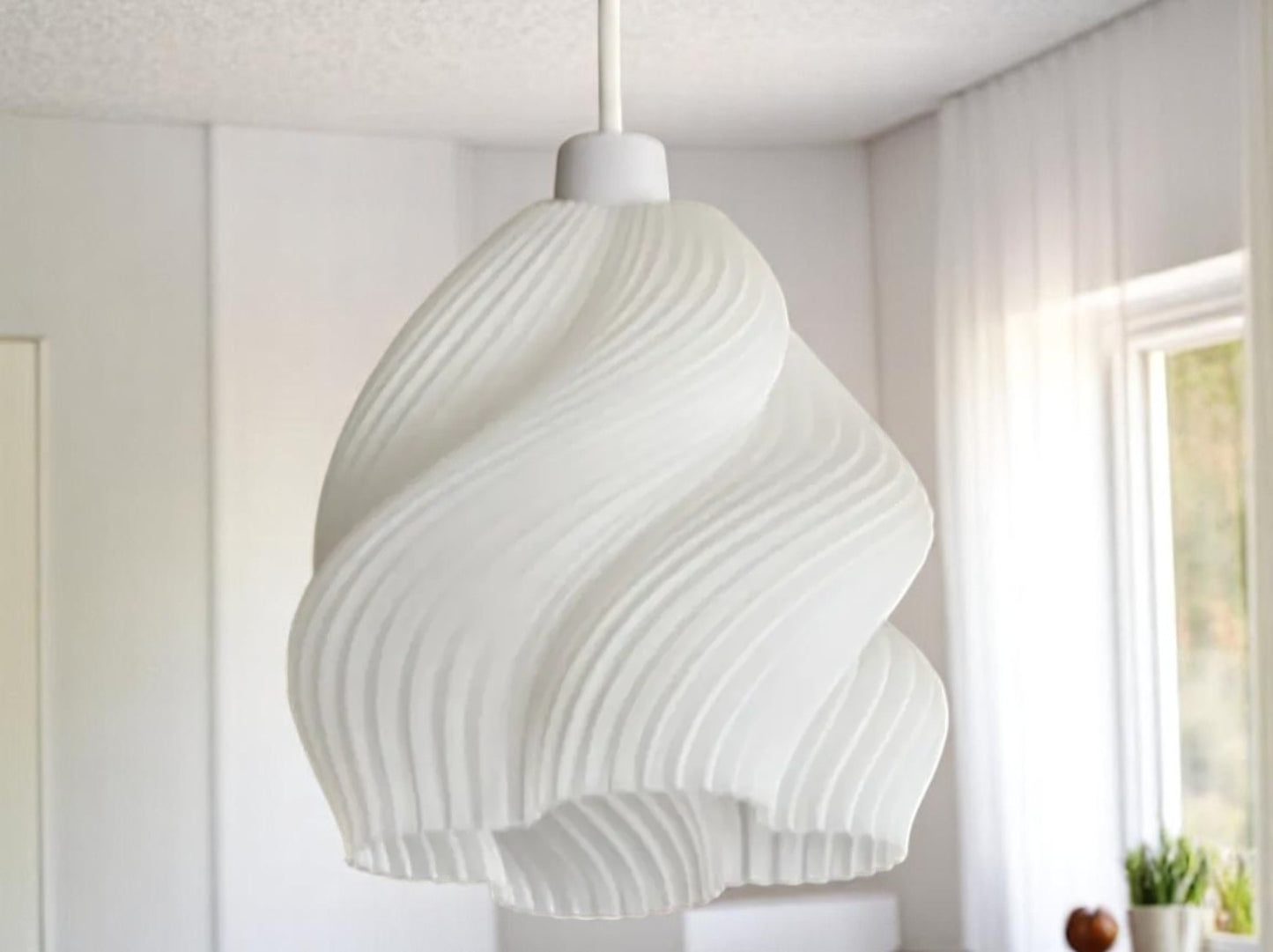 Κυματοειδές 3D Print Φωτιστικό Οροφής "Wave Sculpture"