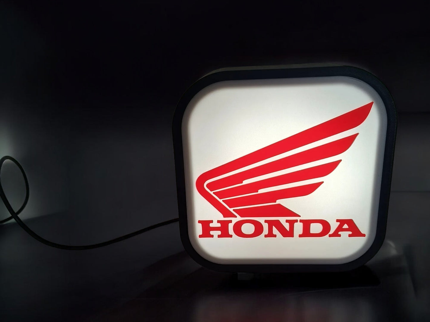Φωτιζόμενο Lightbox Honda Fan Art – 3D Printed Διακοσμητικό με USB Τροφοδοσία