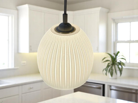 Ραβδωτό 3D Print Φωτιστικό Οροφής "Nordic Dome"