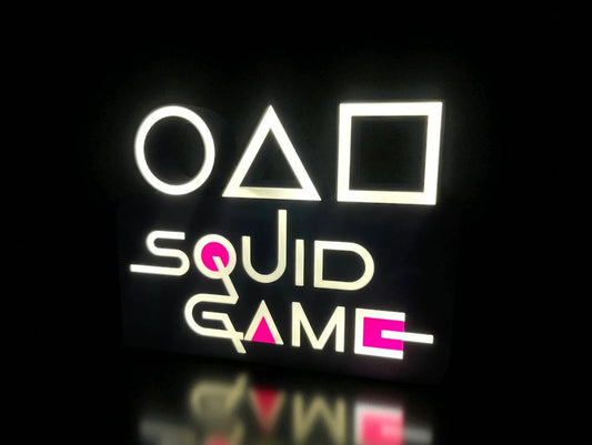 Φωτιζόμενο 3D Lightbox “Squid Game” – Pop Culture Fan Art Διακόσμηση