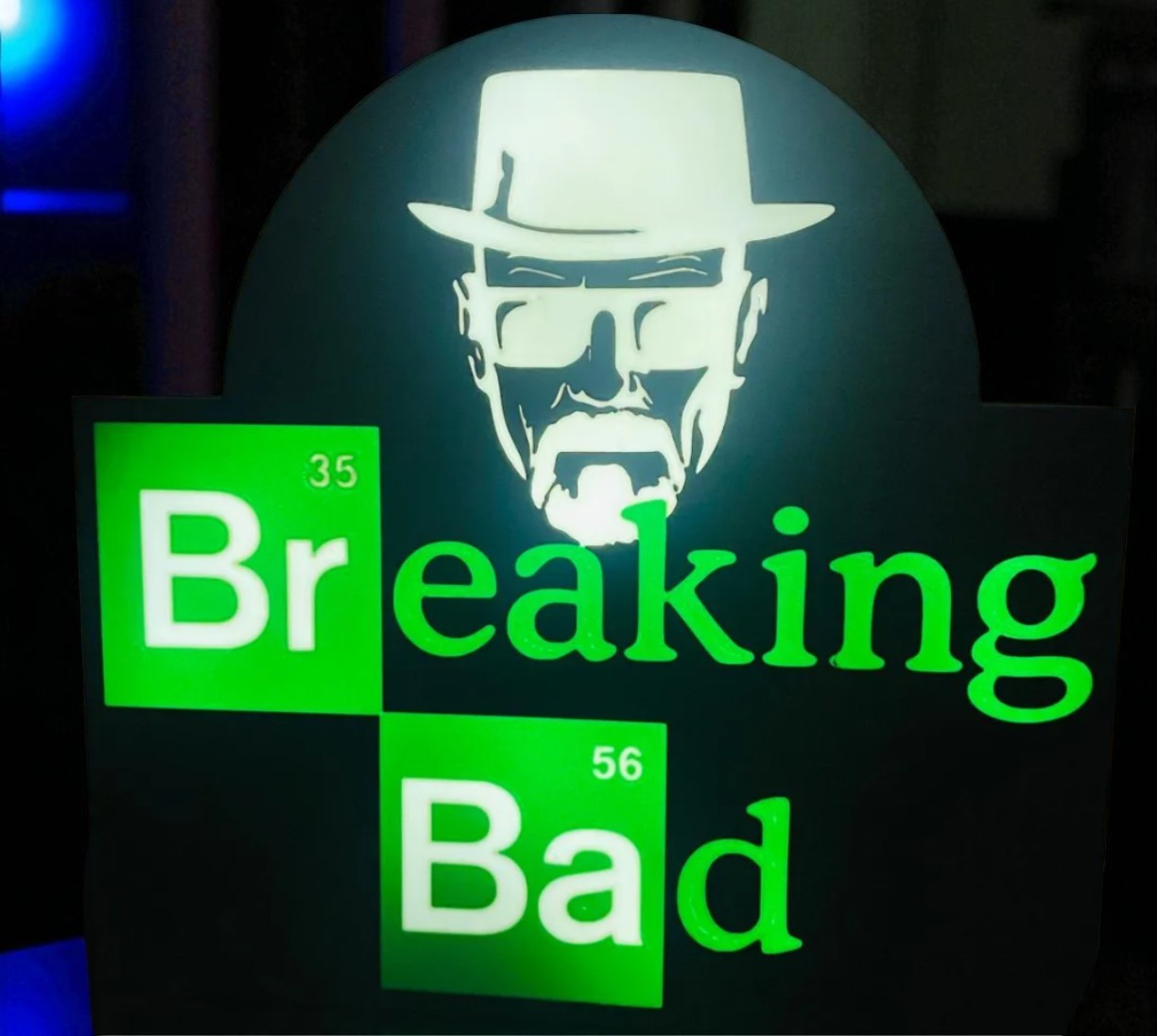 Φωτιζόμενο 3D Lightbox “Breaking Bad” – Fan Art Διακόσμηση με Χημική Ακρίβεια
