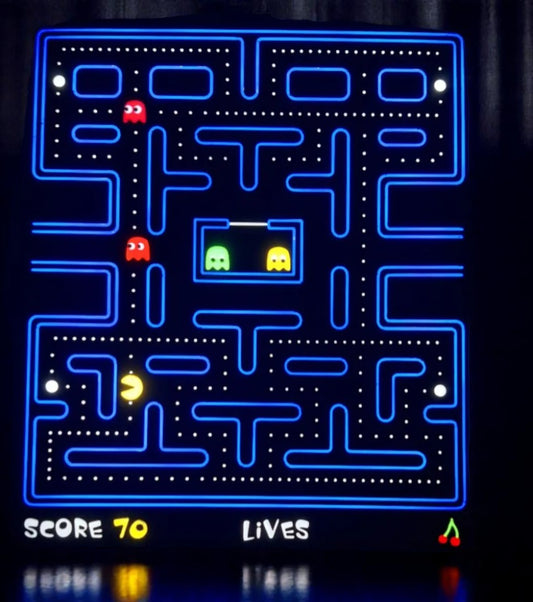 3D Printed Lightbox "Pac-Man Maze" – Retro Gaming Decor