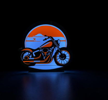 Harley Fan Art – 3D Φωτιζόμενο Διακοσμητικό Μοτοσυκλέτας