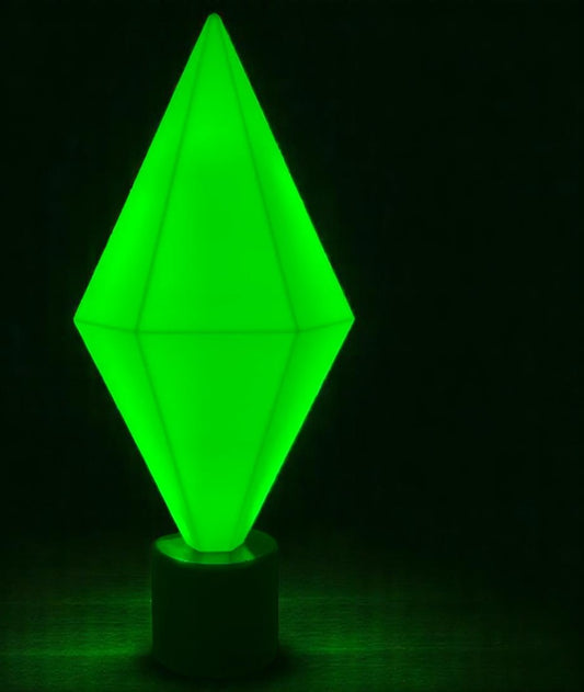 3D Printed Lightbox "Sims Plumbob" – Iconic LED Gamer Decor