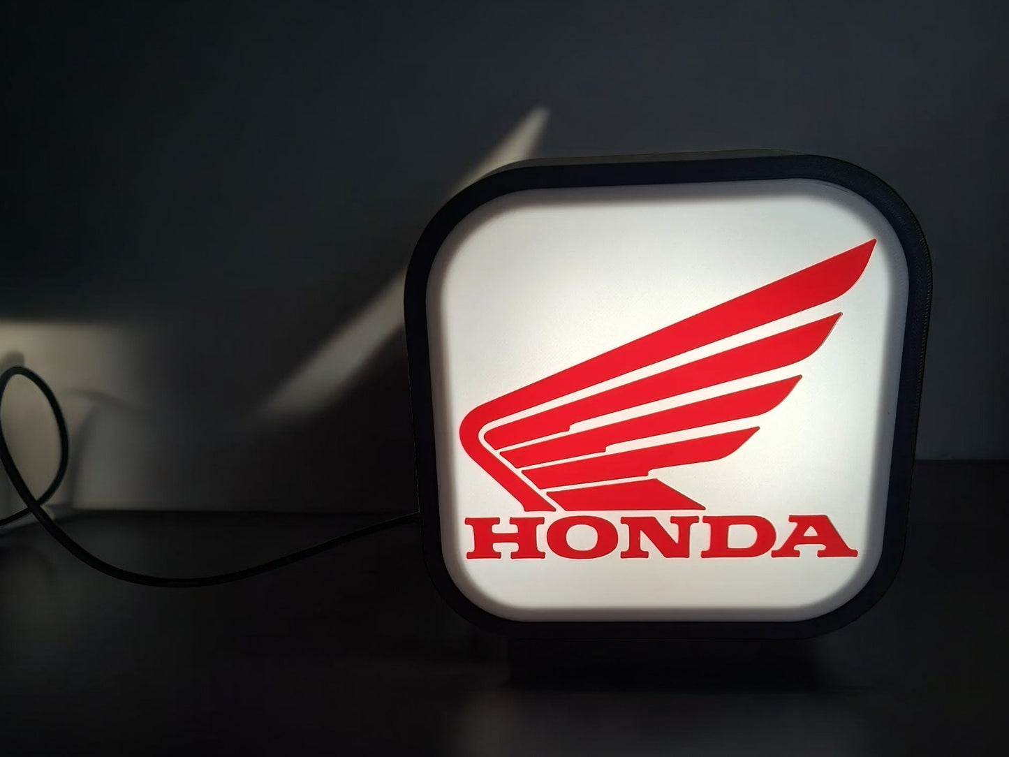 Φωτιζόμενο Lightbox Honda Fan Art – 3D Printed Διακοσμητικό με USB Τροφοδοσία