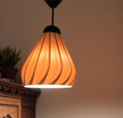 Κρεμαστό Φωτιστικό Οροφής "Amber Twist" - Μοντέρνο 3D Print Design