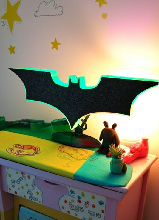 Φωτιστικό LED Σύμβολο Batman - 3D Επιτραπέζια Λάμπα με Τροφοδοσία USB