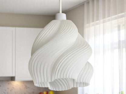 Κυματοειδές 3D Print Φωτιστικό Οροφής "Wave Sculpture"