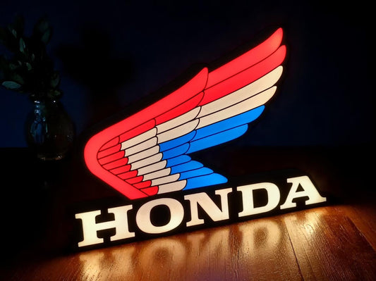 Φωτεινό Lightbox HONDA Wing – Χειροποίητο Fan Art Διακοσμητικό