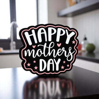 Διακοσμητική Λάμπα "Happy Mother's Day" σε Μαύρο-Ροζ - Φωτίστε την Ημέρα της Μητέρας με Αγάπη