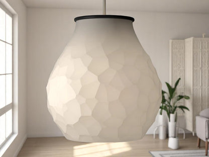 Μωσαϊκό Φωτός | Geometric Mosaic 3D Printed Pendant - Illuminated Architectural Poetry