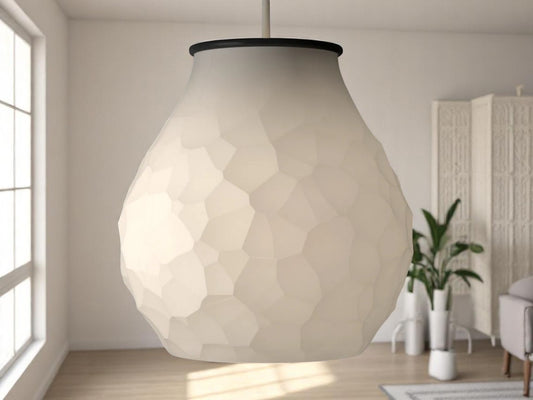 Μωσαϊκό Φωτός | Geometric Mosaic 3D Printed Pendant - Illuminated Architectural Poetry