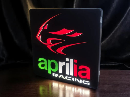 Φωτεινό Lightbox Aprilia Racing – Χειροποίητο Fan Art Διακοσμητικό