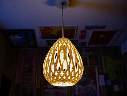 Κρεμαστό Φωτιστικό "Cocoon" - Λάμπα 3D Print με Πλεκτό Σχεδιασμό