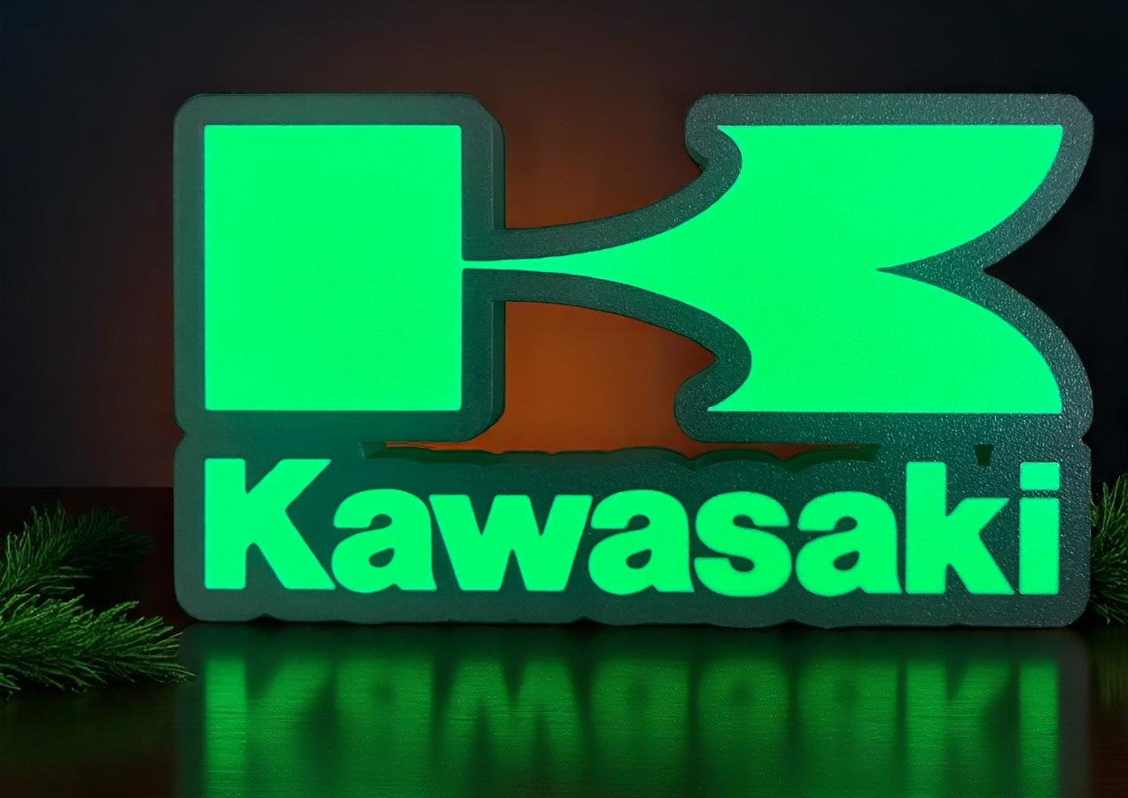 Φωτεινό Lightbox Kawasaki Retro – Φωτεινό Fan Art Διακοσμητικό