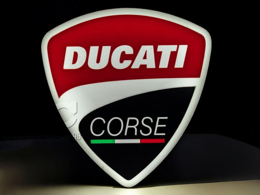 Ducati Corse Fan Art Lightbox – 3D Printed Αγωνιστικό Διακοσμητικό Φως με USB
