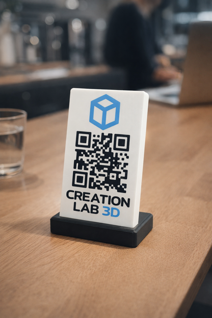 Custom QR Business Stand – Προσωποποιημένο Stand για Αξιολογήσεις, WiFi & Menu