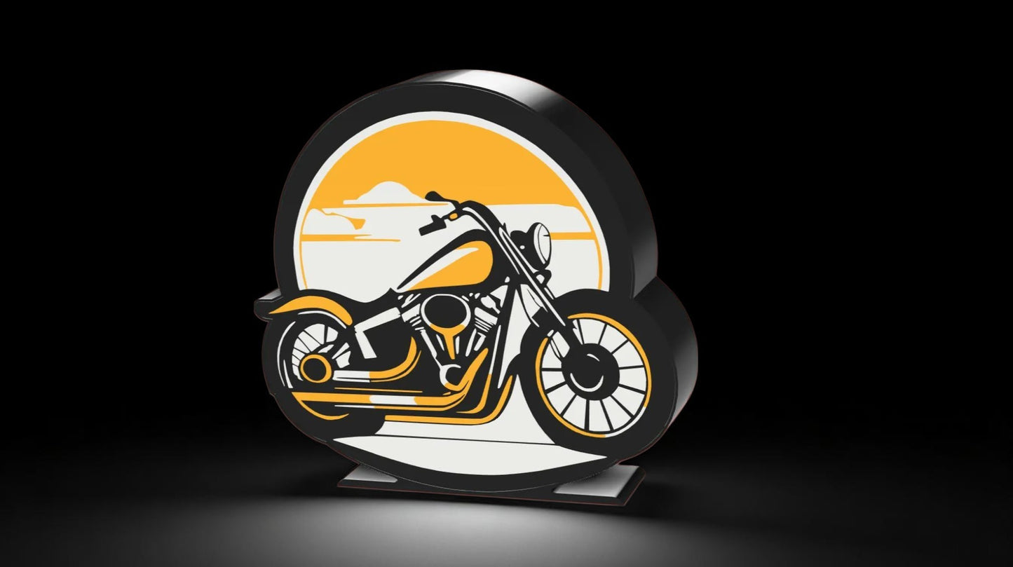  Harley Fan Art – 3D Φωτιζόμενο Διακοσμητικό Μοτοσυκλέτας