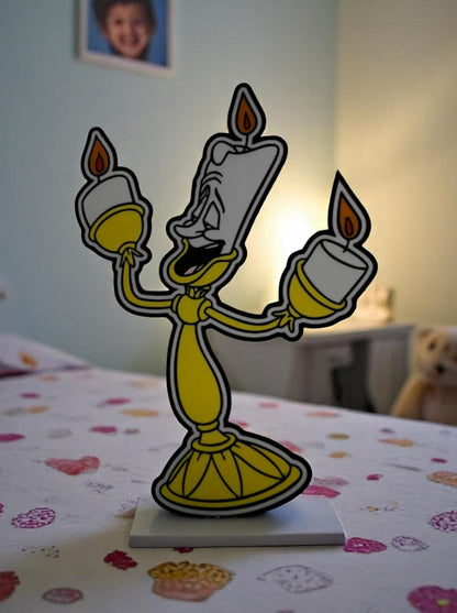 Λυχνάριος (Lumière) 3D LED Φωτιστικό USB - Η Πεντάμορφη και το Τέρας Disney