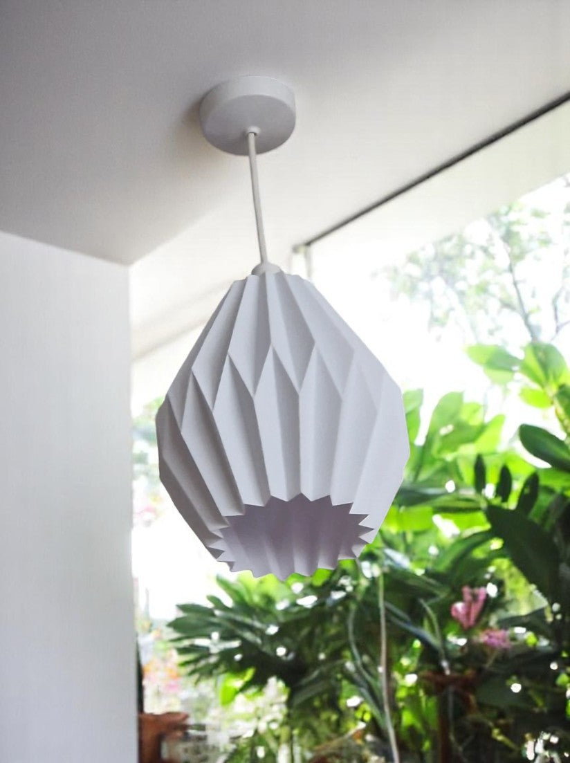 Γεωμετρικό 3D Print Φωτιστικό Οροφής "Origami Pear"