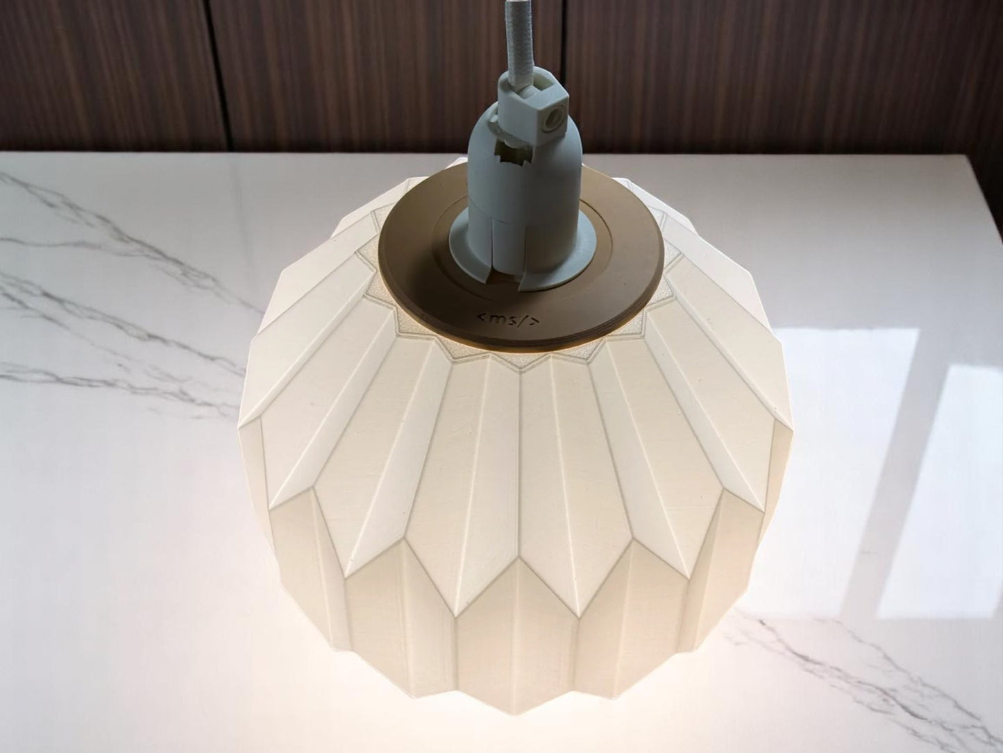 Γεωμετρική Κρεμαστή Λάμπα Οροφής | Origami-Inspired 3D Printed Pendant Light