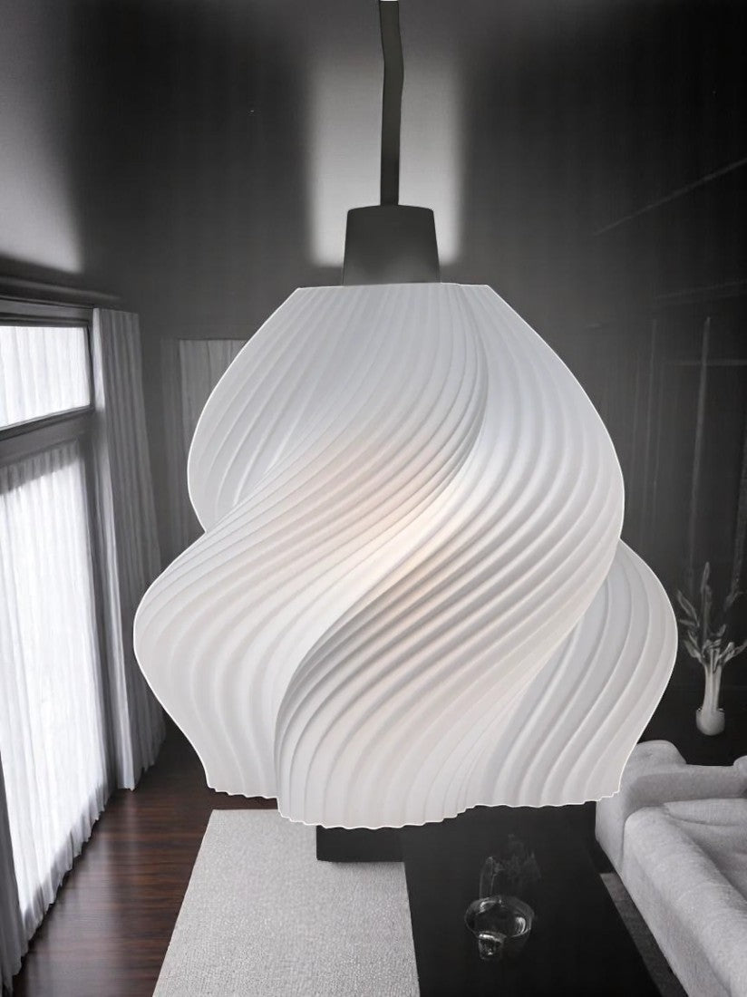 Κυματοειδές 3D Print Φωτιστικό Οροφής "Wave Sculpture"