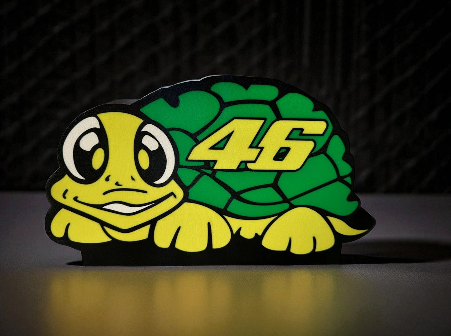 3D Printed Lightbox "Turtle 46" – Αφιέρωμα στον Valentino Rossi | Fan Art LED Διακόσμηση