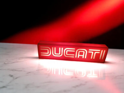 Φωτεινό Lightbox DUCATI Logo – Μοντέρνο Fan Art Διακοσμητικό 