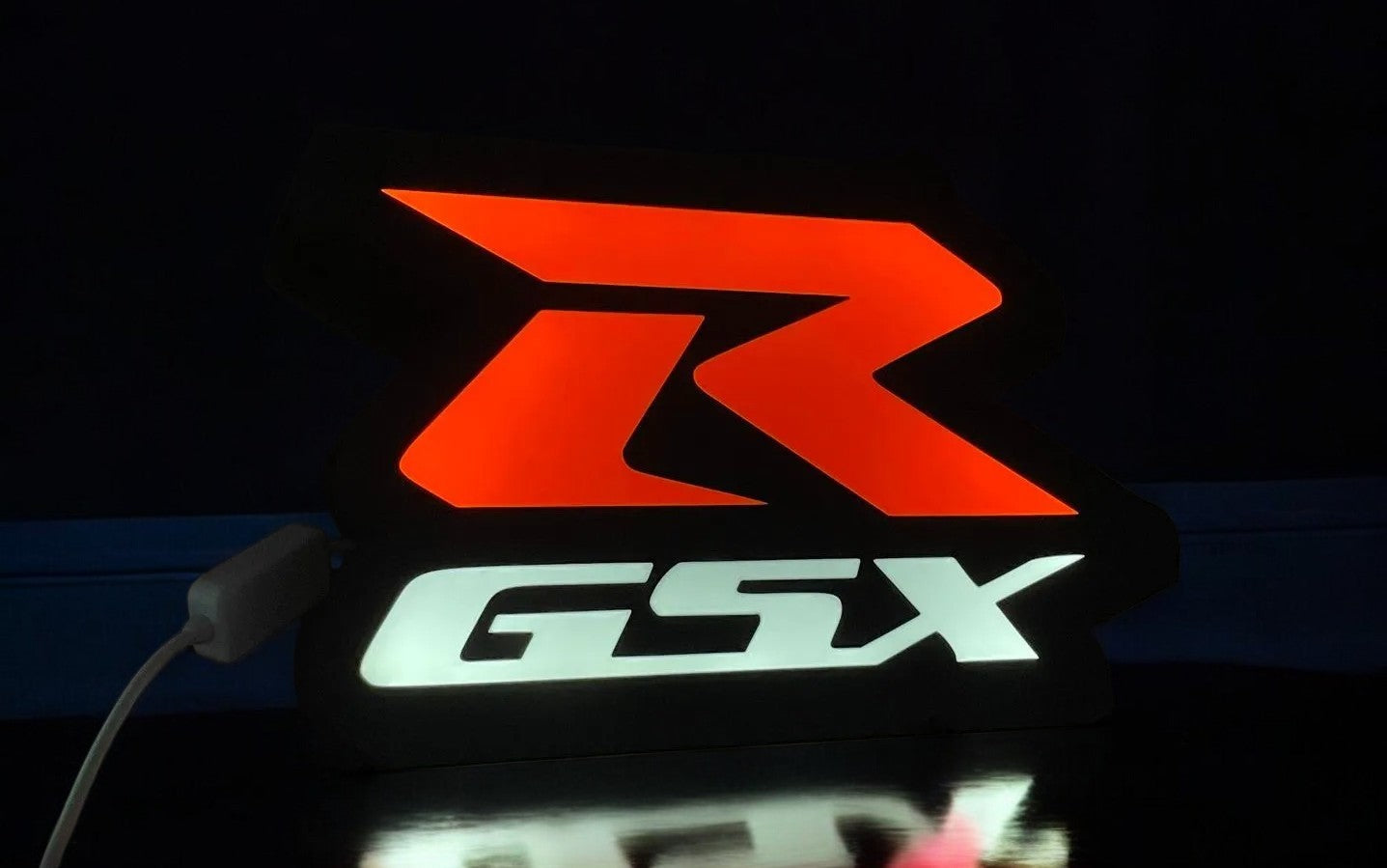 GSX-R Fan Art Lightbox – 3D Printed Διακοσμητικό Φως με USB Τροφοδοσία
