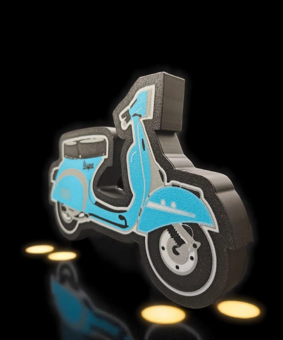 Φωτεινό Lightbox Vespa Scooter – Ρετρό Fan-Art Διακοσμητικό 