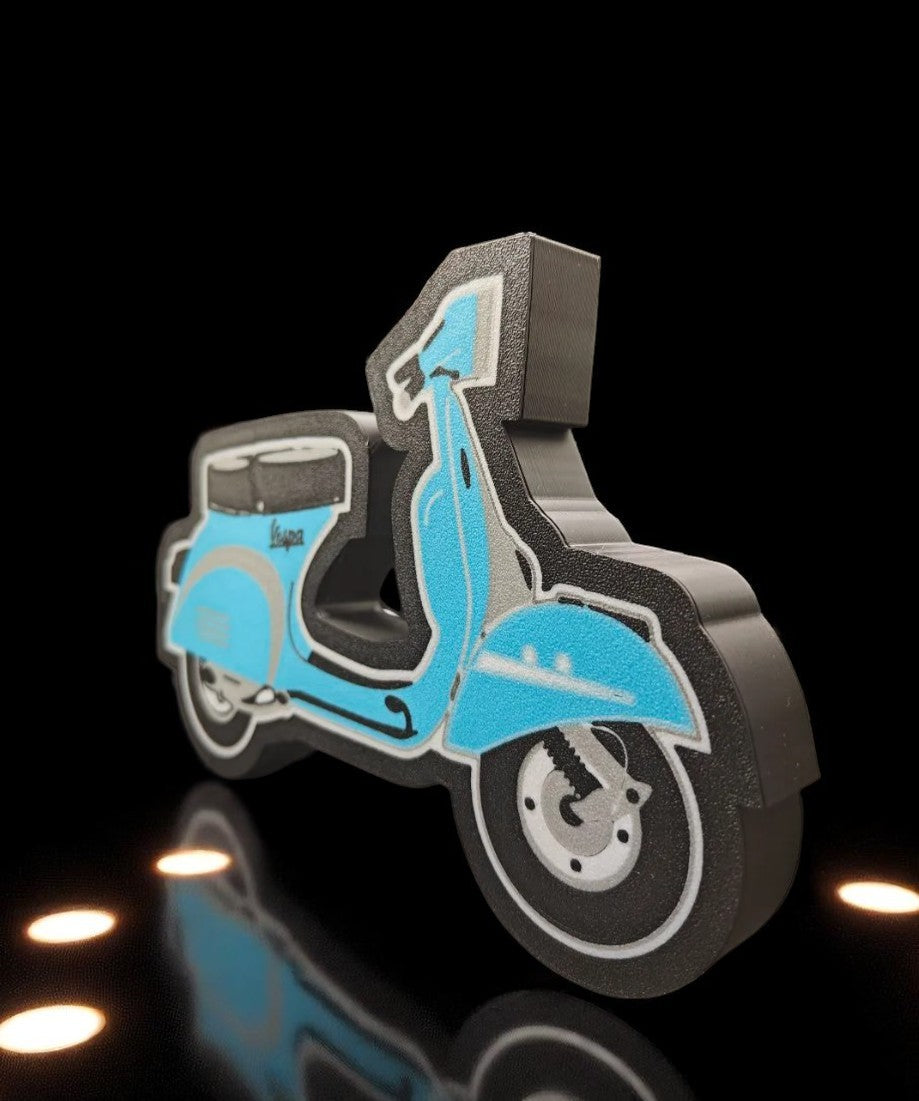 Φωτεινό Lightbox Vespa Scooter – Ρετρό Fan-Art Διακοσμητικό 