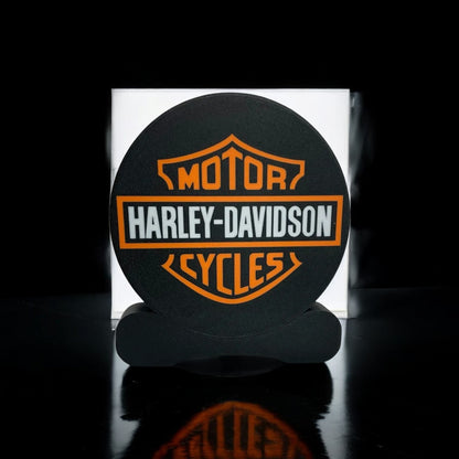 Harley-Davidson Fan Art Lightbox – Στρογγυλό 3D Printed Διακοσμητικό Φως με USB