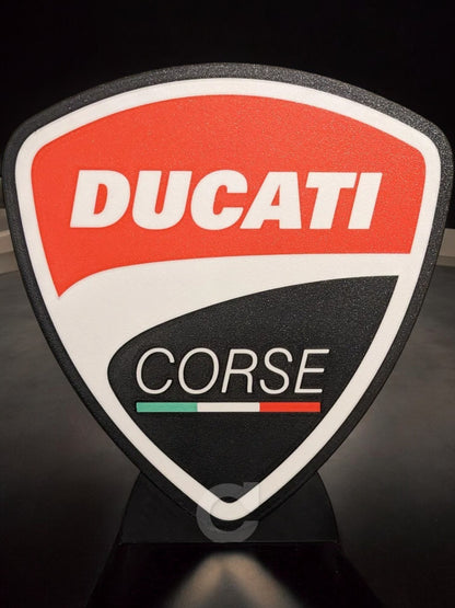 Ducati Corse Fan Art Lightbox – 3D Printed Αγωνιστικό Διακοσμητικό Φως με USB