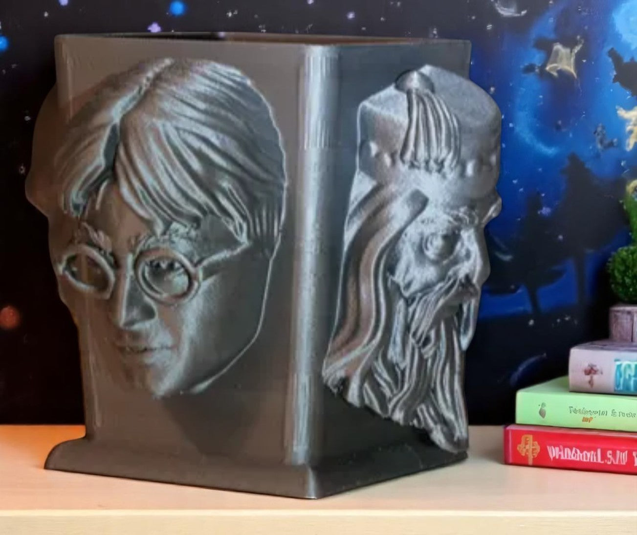 Μαγική Μολυβοθήκη Χάρι Πότερ & Ντάμπλντορ | 3D Printed Fan Art Διακοσμητικό Γραφείου