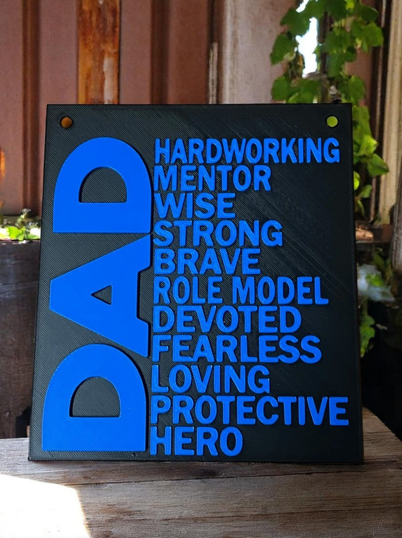 Επιτοίχιο Διακοσμητικό "DAD - Ο Ήρωας της Καρδιάς μας" | Δώρο Γιορτής του Πατέρα