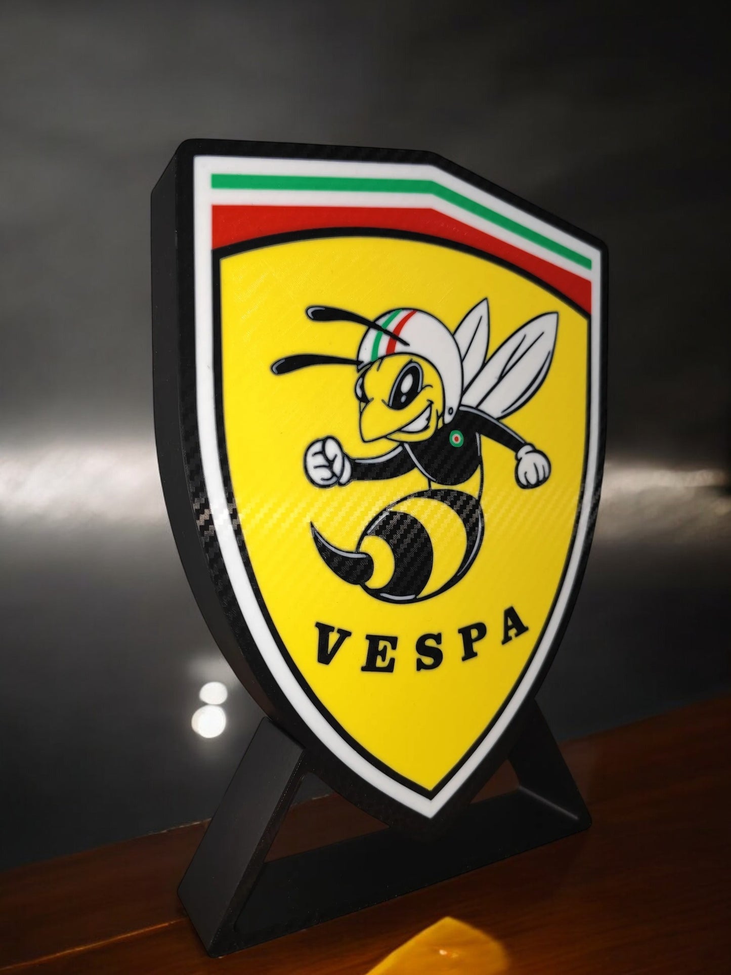 Vespa Fan Art Lightbox – Φωτιζόμενο 3D Printed Σήμα με USB Τροφοδοσία