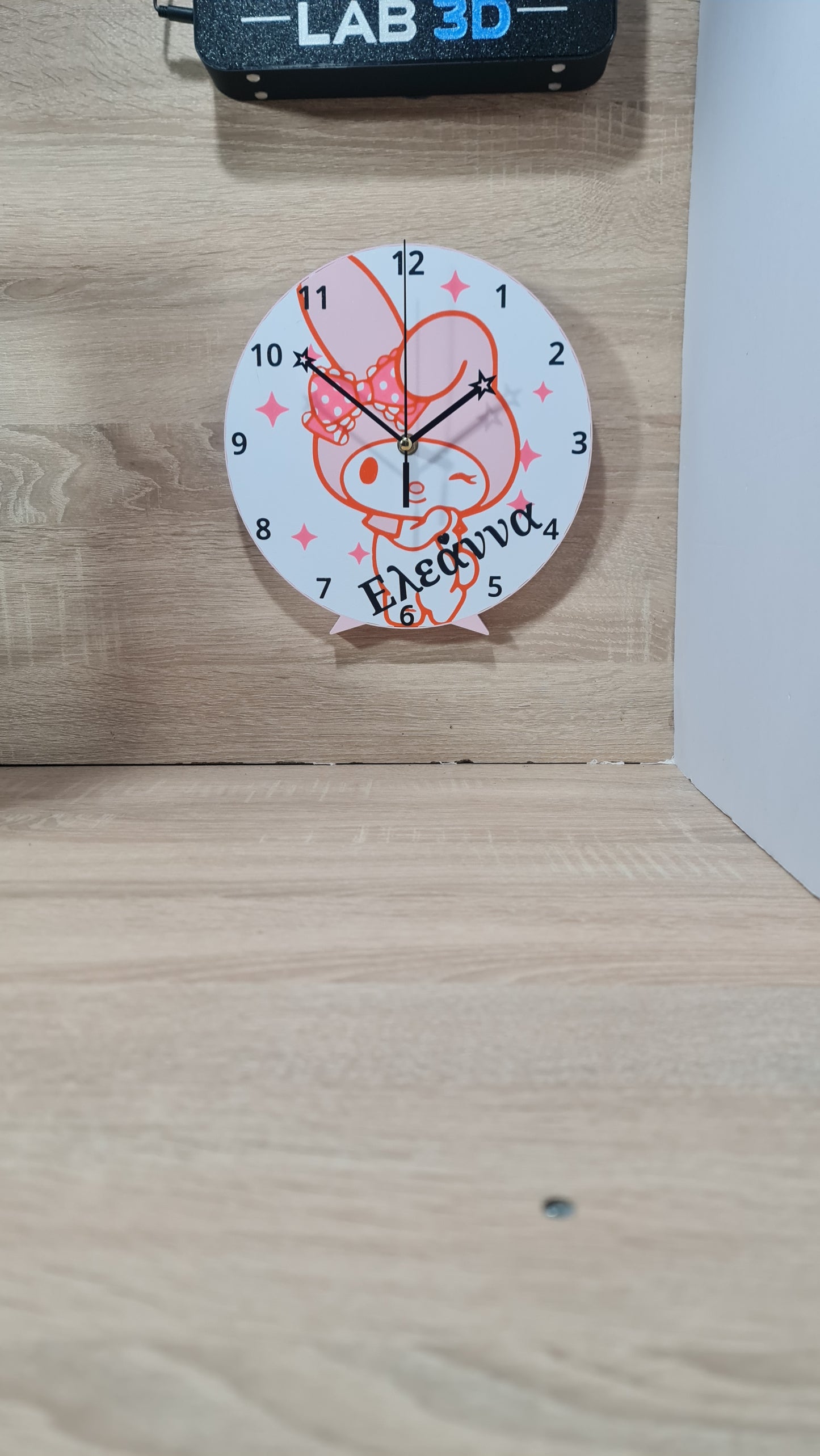 My Melody Personalized Wall & Desk Clock – Custom Name Sanrio Decor | Sweet Pink Gift for Girls