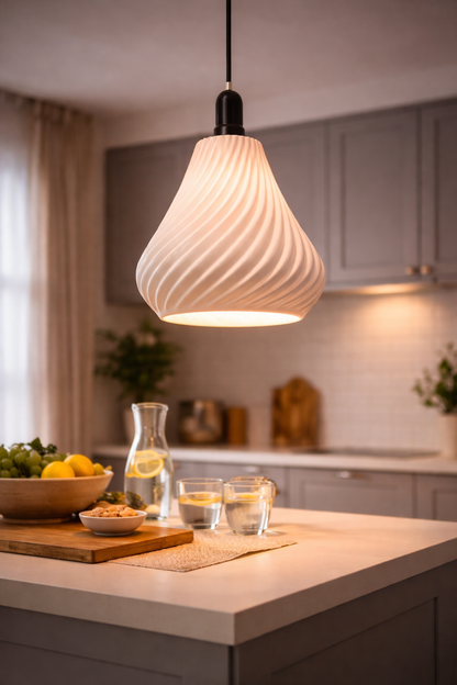 Helix Glow – Κρεμαστό Φωτιστικό Οροφής με Ρευστή Γραμμή 