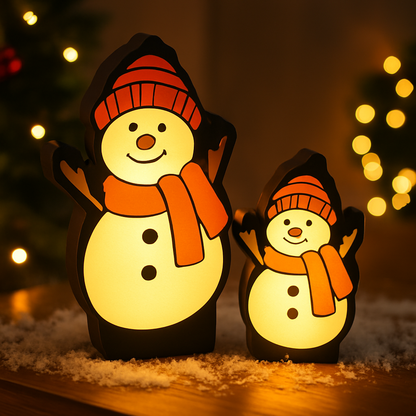 Επιτραπέζια Λάμπα Χιονάνθρωποι (Μεγάλο & Μικρό) | Christmas Table Light