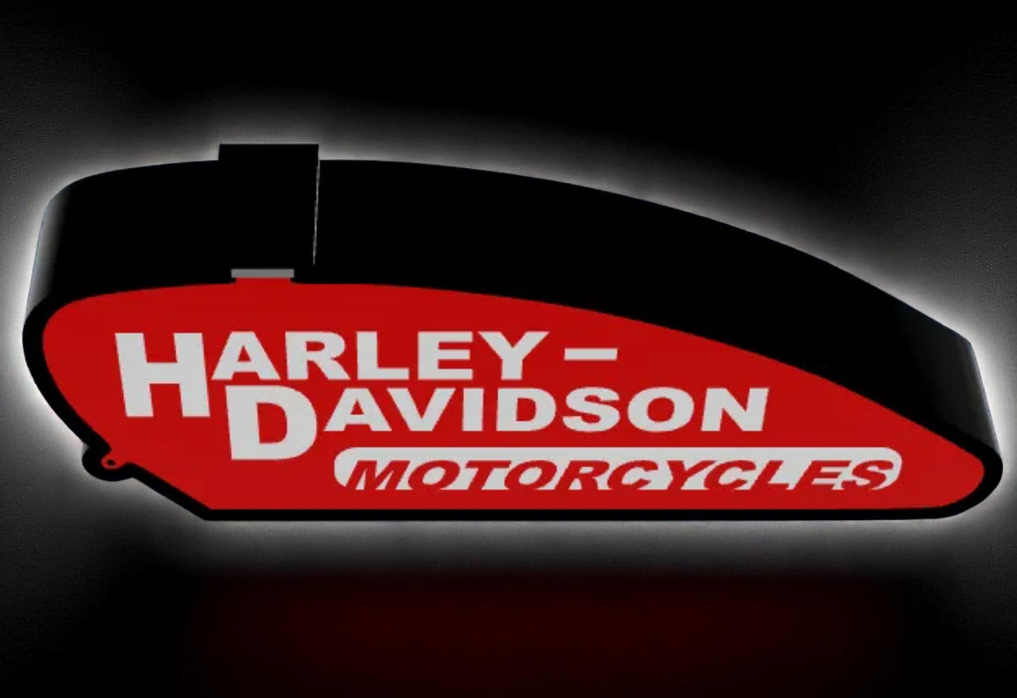 Φωτεινό Lightbox Harley-Davidson Ρεζερβουάρ – Ρετρό Fan Art Φωτιστικό