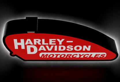 Φωτεινό Lightbox Harley-Davidson Ρεζερβουάρ – Ρετρό Fan Art Φωτιστικό