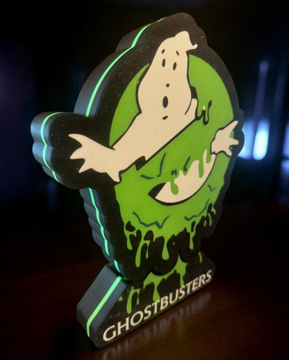 Ghostbusters Slimed – 3D Printed Fan Art Φωτιστικό με Retro Αισθητική και Πράσινη Λάμψη