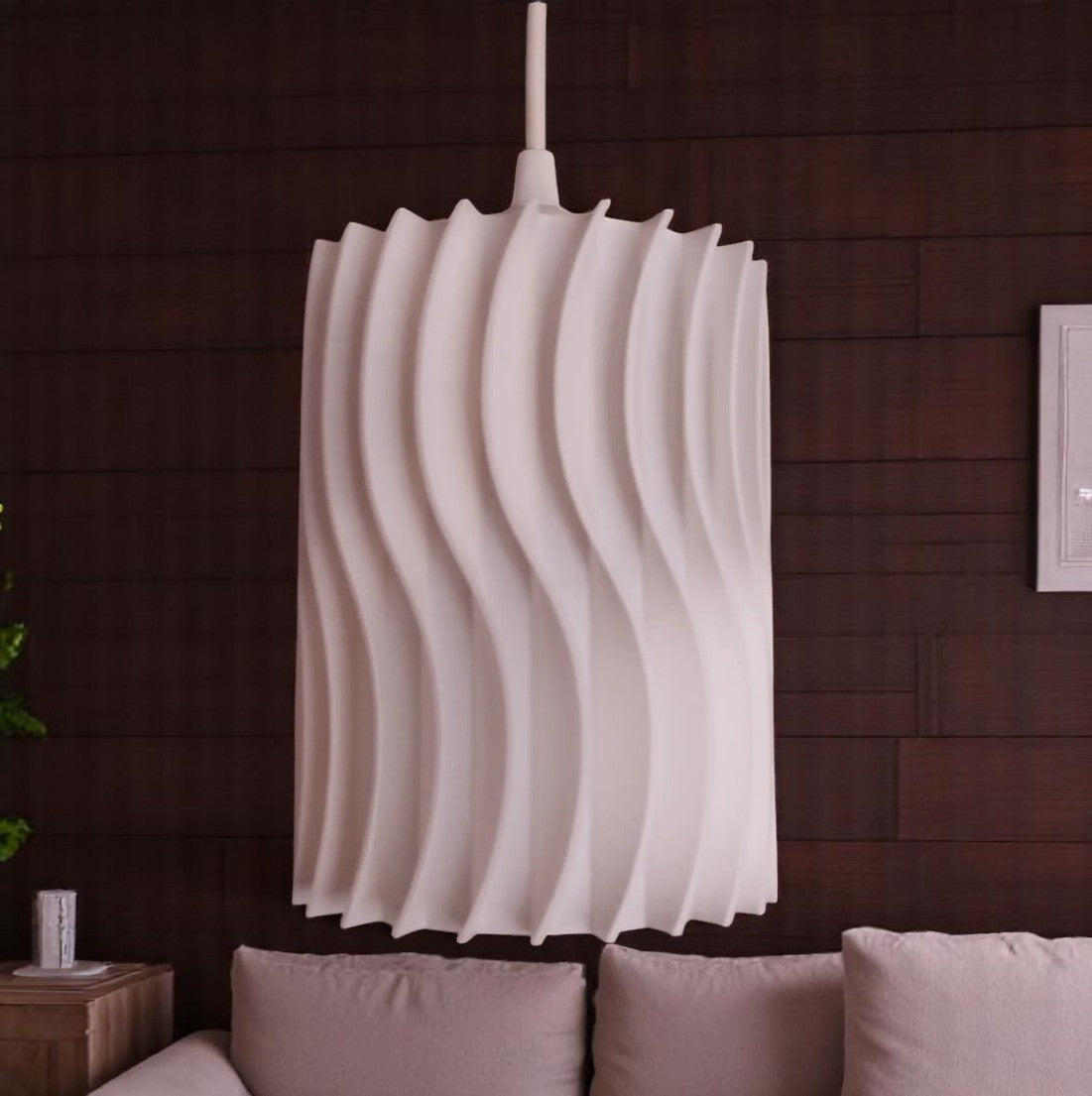 Κυματιστό Φωτιστικό Οροφής "Wave Elegance" | Μοντέρνο 3D Εκτυπωμένο Φωτιστικό