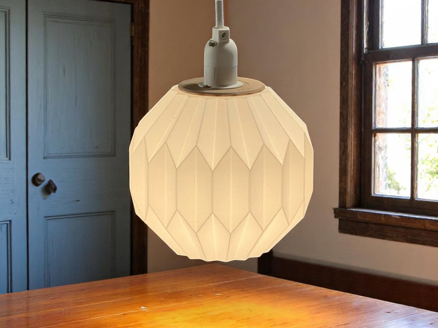 Γεωμετρική Κρεμαστή Λάμπα Οροφής | Origami-Inspired 3D Printed Pendant Light