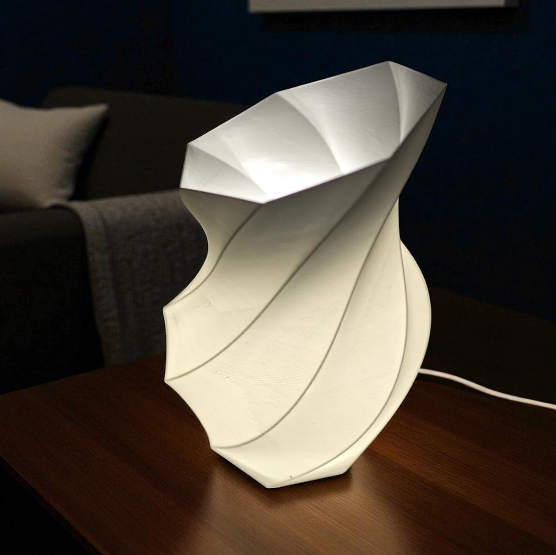 Spiral Flow – Επιτραπέζιο 3D Printed Φωτιστικό