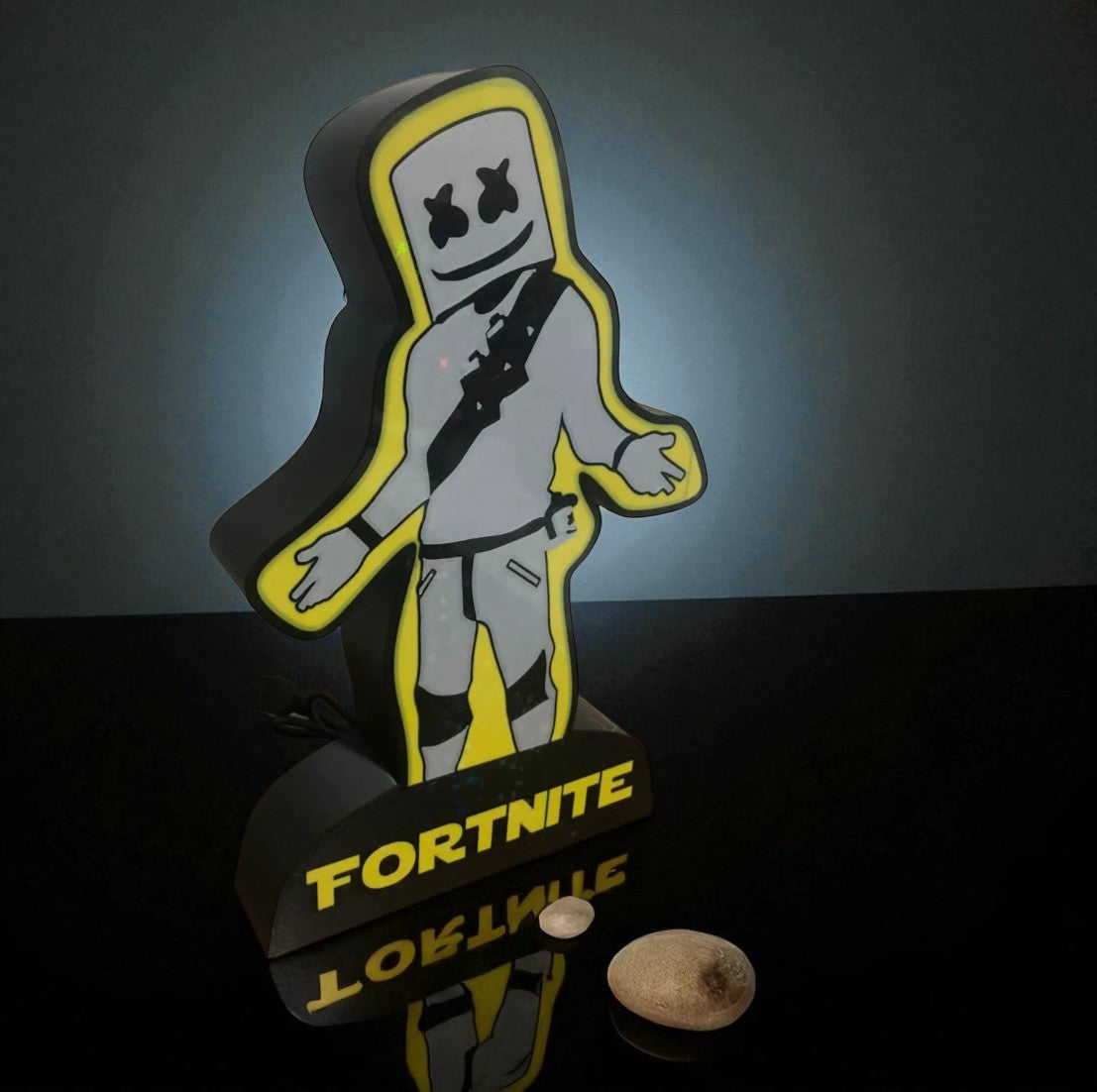 3D Printed Lightbox “Marshmello Style” – Εμπνευσμένο από το Fortnite