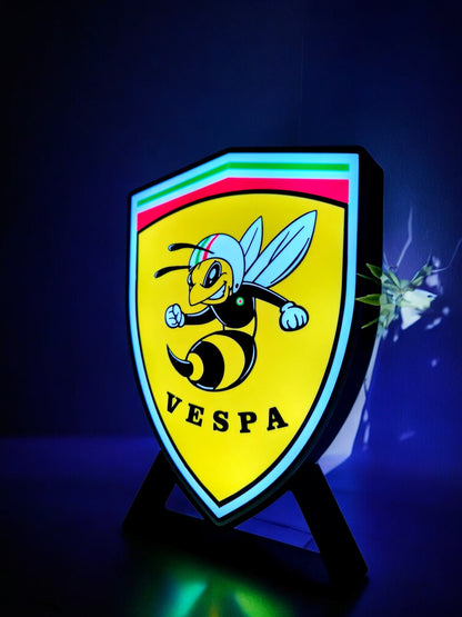 Vespa Fan Art Lightbox – Φωτιζόμενο 3D Printed Σήμα με USB Τροφοδοσία