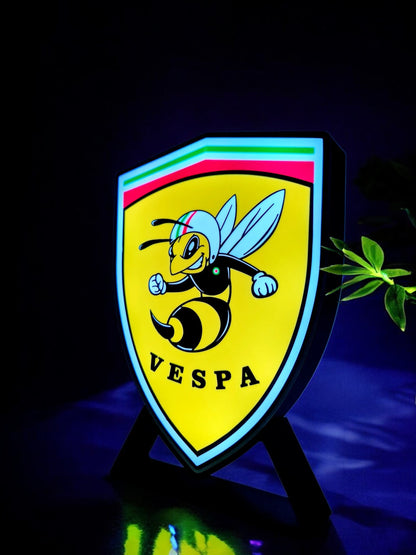Vespa Fan Art Lightbox – Φωτιζόμενο 3D Printed Σήμα με USB Τροφοδοσία